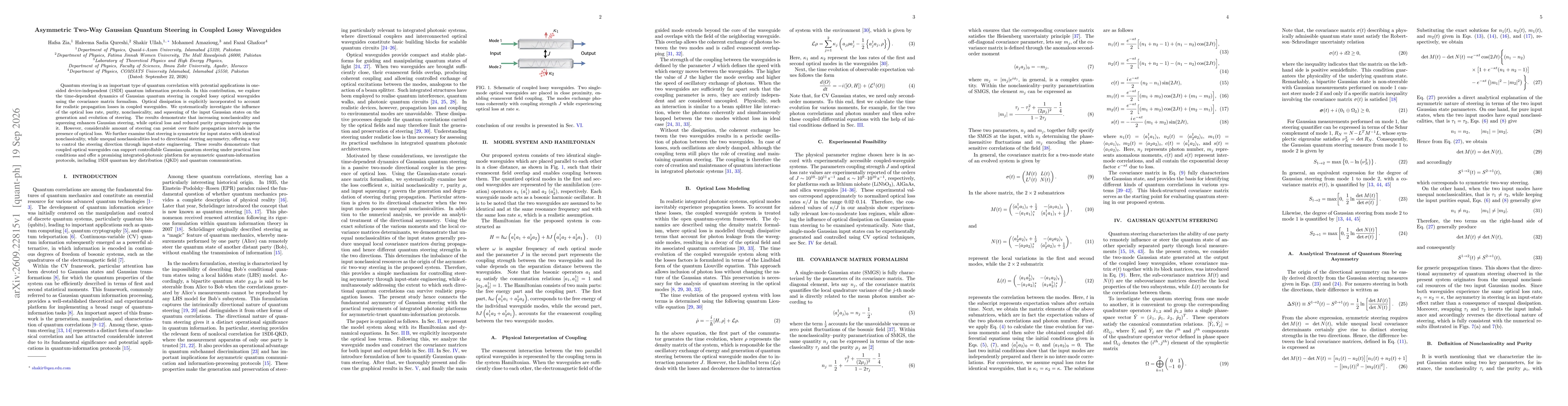 Thumbnail for Asymmetric Two-Way Gaussian Quantum Steering in Coupled Lossy Waveguides