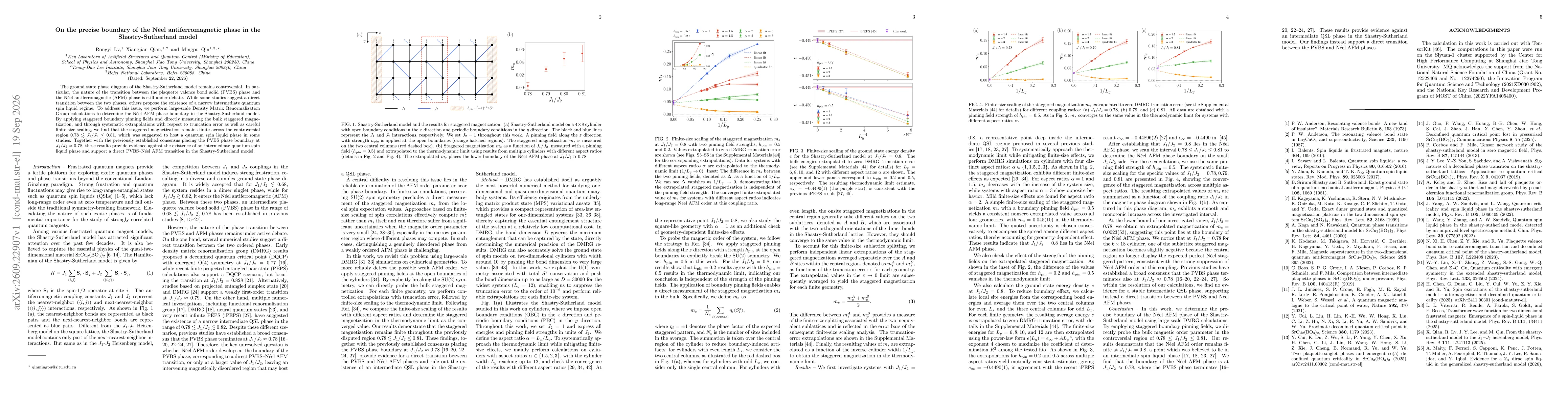 Thumbnail for On the precise boundary of the Néel antiferromagnetic phase in the Shastry-Sutherland model