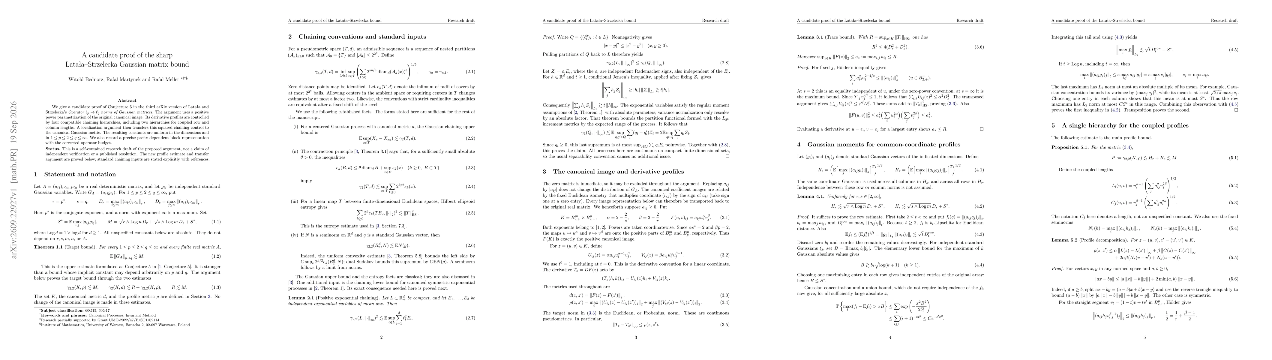 Thumbnail for A candidate proof of the sharp Latala and Strzelecka Gaussian matrix bound