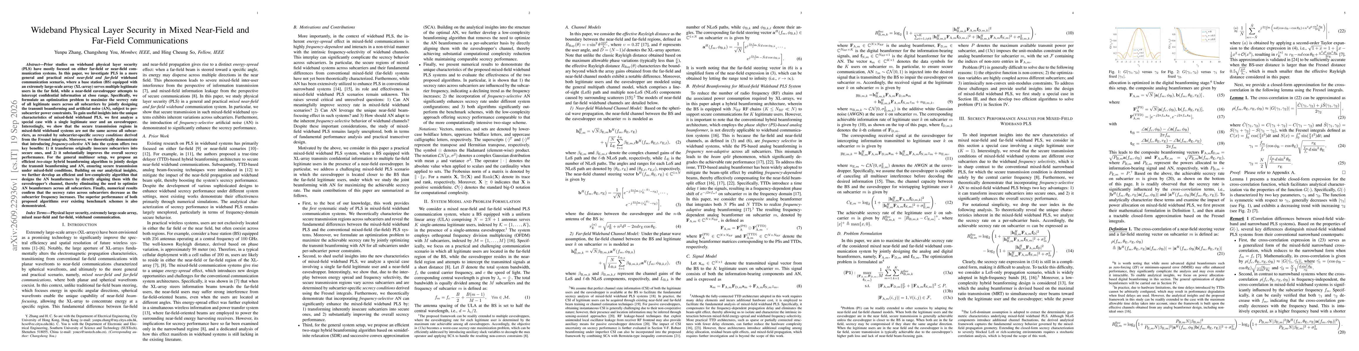 Thumbnail for Wideband Physical Layer Security in Mixed Near-Field and Far-Field Communications