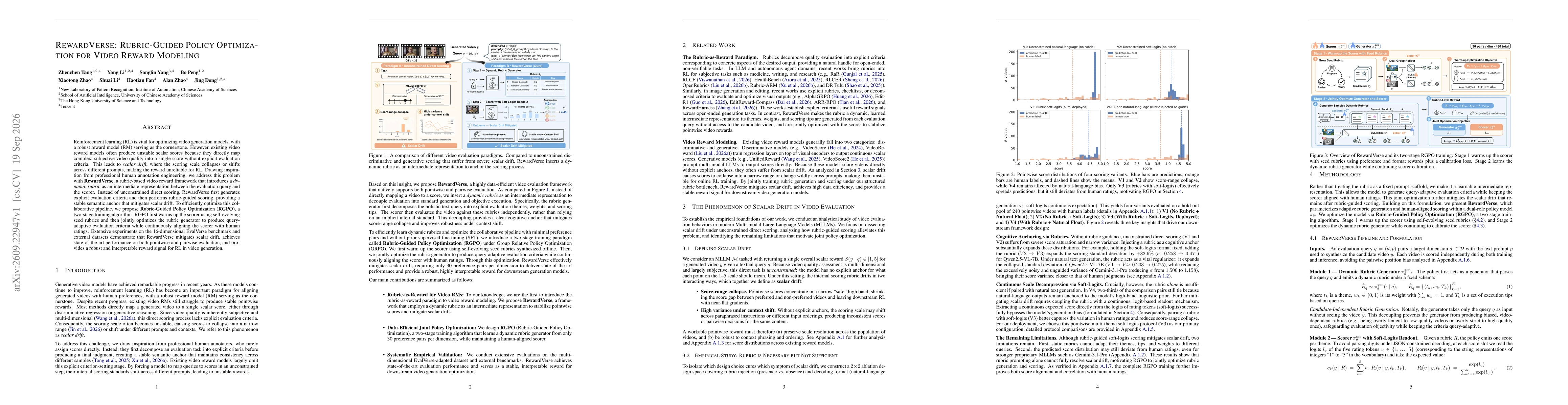 Thumbnail for RewardVerse: Rubric-Guided Policy Optimization for Video Reward Modeling