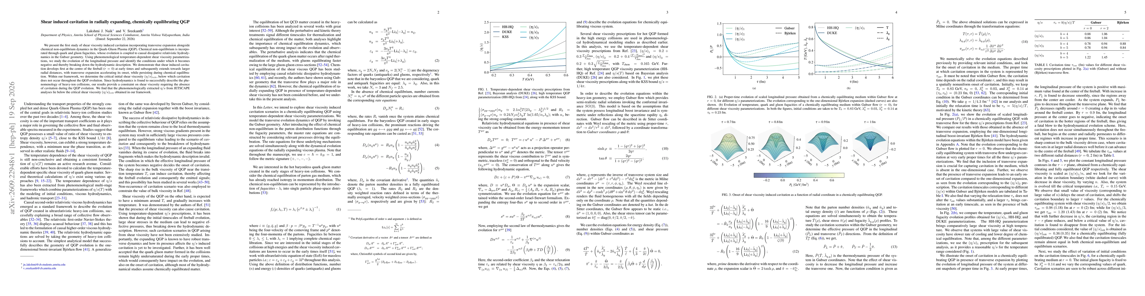 Thumbnail for Shear induced cavitation in radially expanding, chemically equilibrating QGP