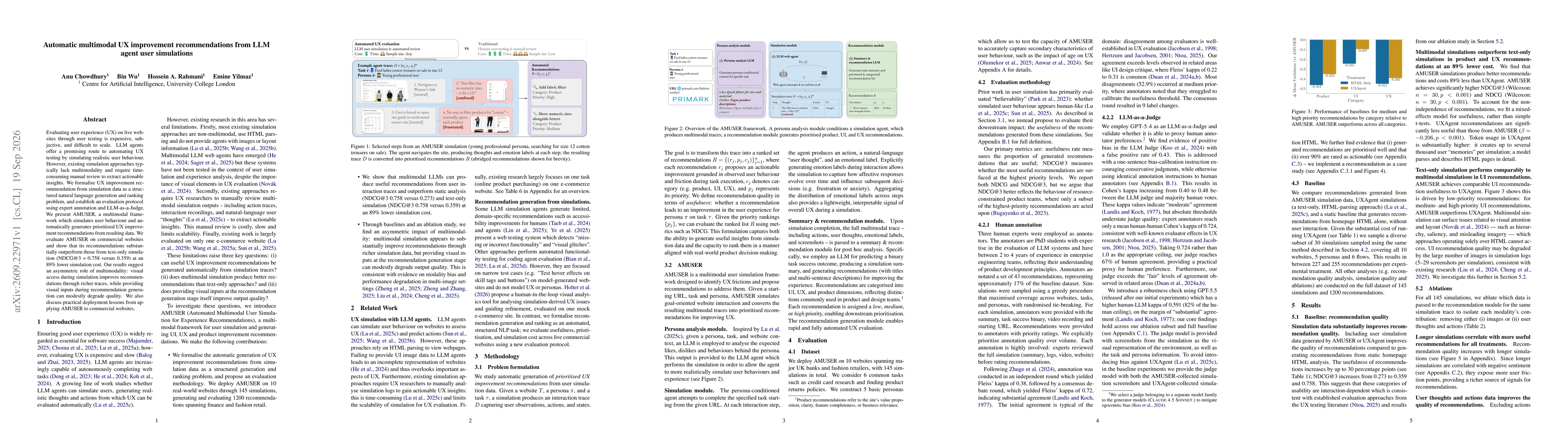 Thumbnail for Automatic multimodal UX improvement recommendations from LLM agent user simulations
