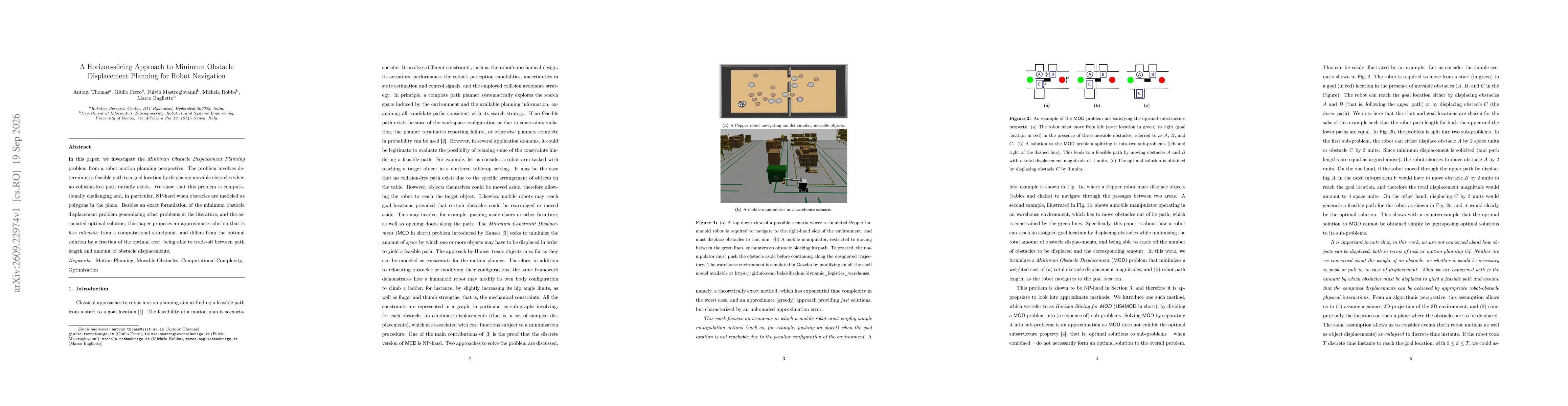 Thumbnail for A Horizon-slicing Approach to Minimum Obstacle Displacement Planning for Robot Navigation