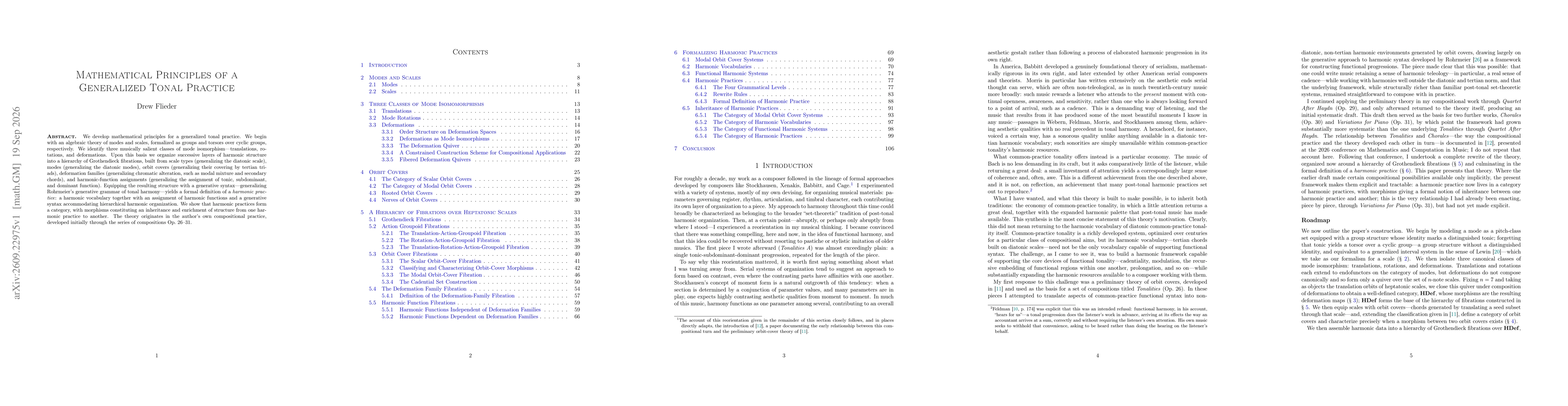 Thumbnail for Mathematical Principles of a Generalized Tonal Practice