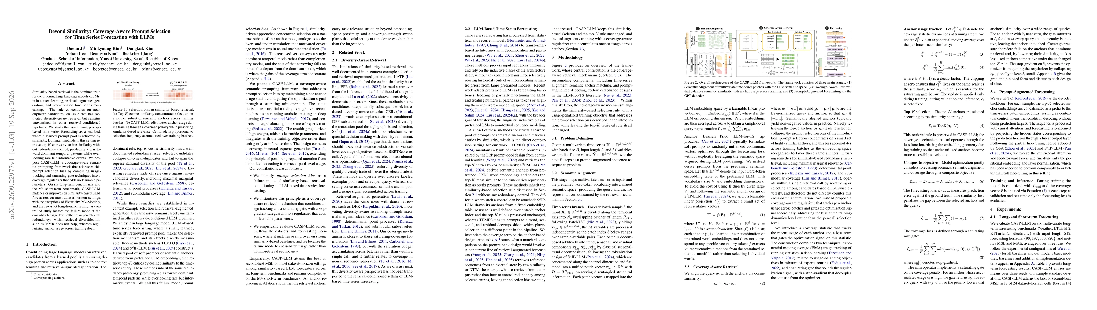 Thumbnail for Beyond Similarity: Coverage-Aware Prompt Selection for Time Series Forecasting with LLMs