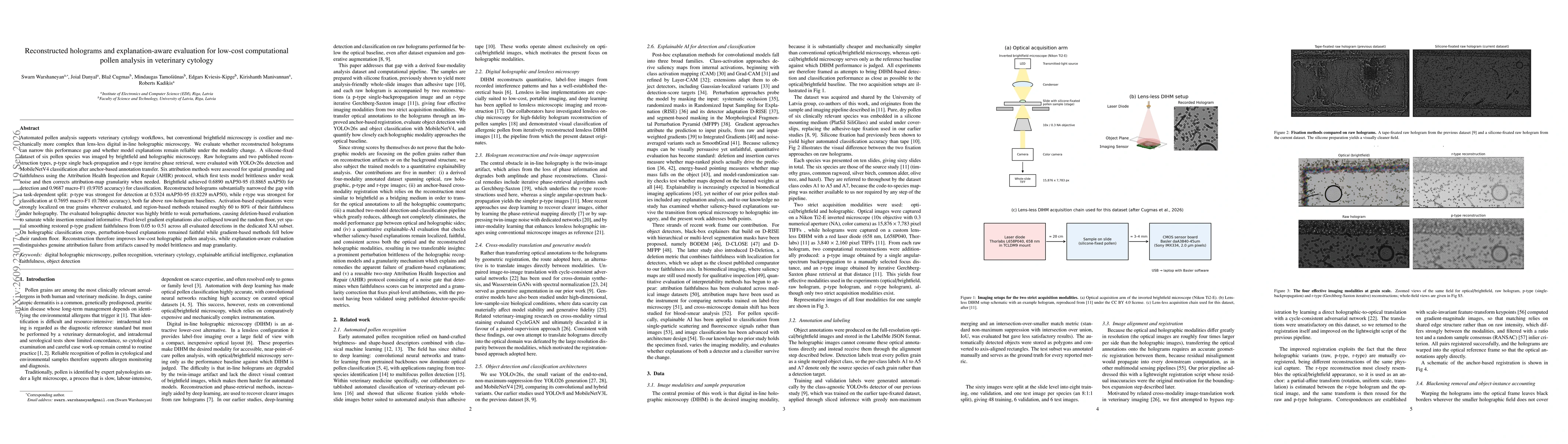 Thumbnail for Reconstructed holograms and explanation-aware evaluation for low-cost computational pollen analysis in veterinary cytology