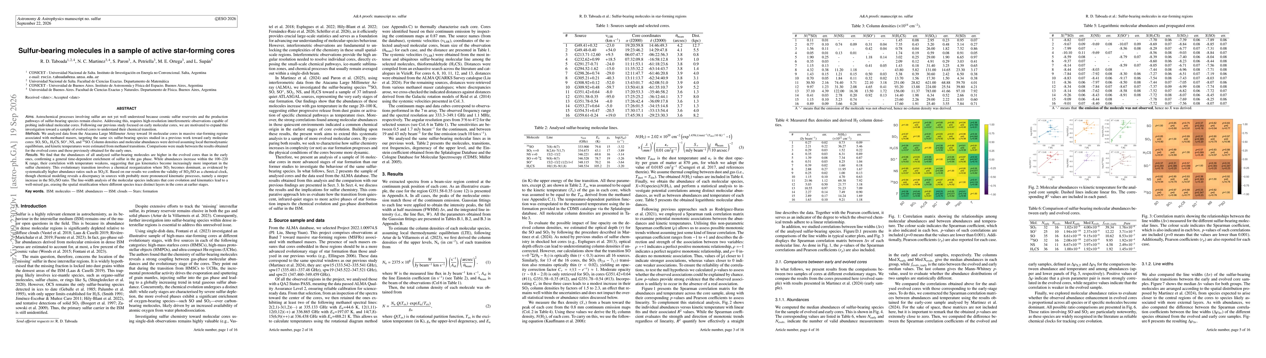 Thumbnail for Sulfur-bearing molecules in a sample of active star-forming cores