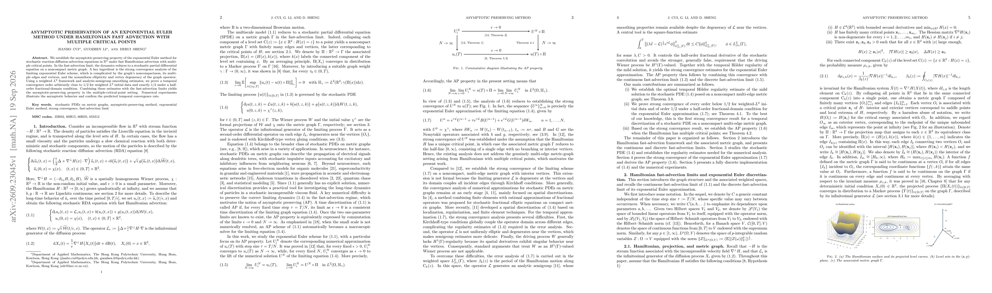 Thumbnail for Asymptotic preservation of an exponential Euler method under Hamiltonian fast advection with multiple critical points