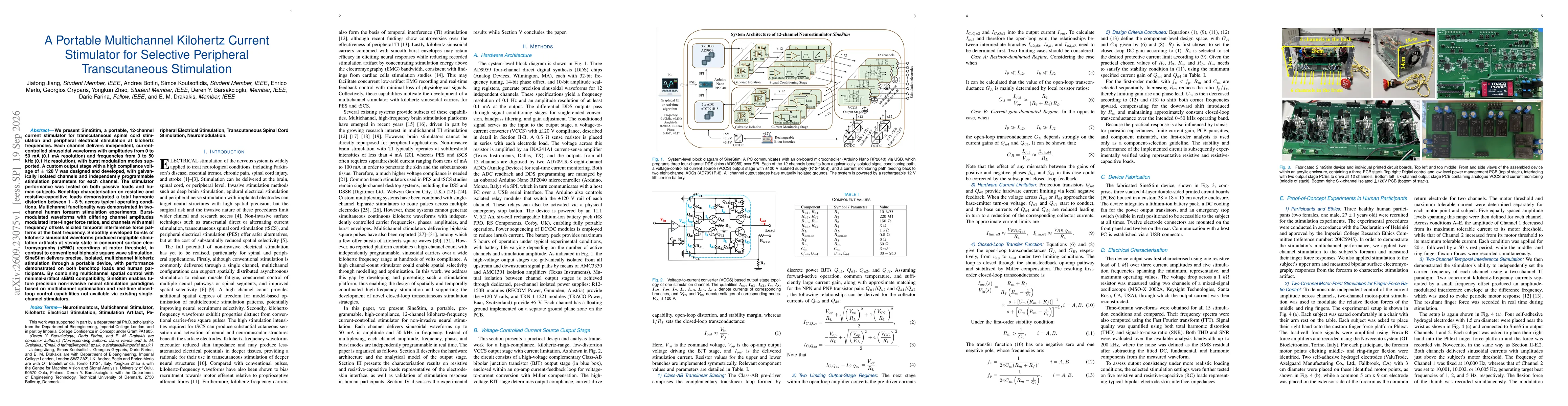 Thumbnail for A Portable Multichannel Kilohertz Current Stimulator for Selective Peripheral Transcutaneous Stimulation