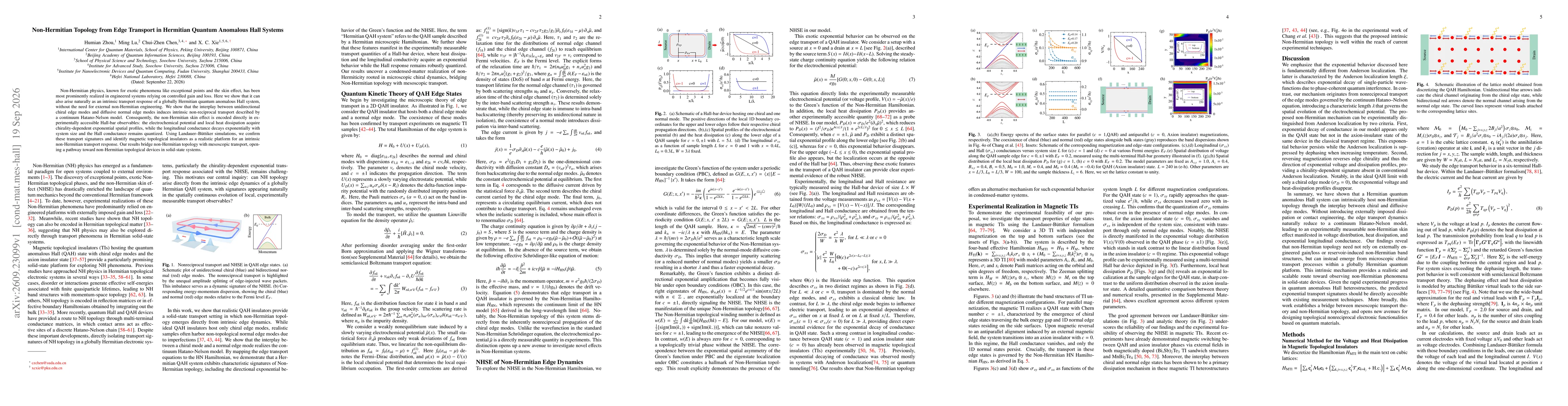Thumbnail for Non-Hermitian Topology from Edge Transport in Hermitian Quantum Anomalous Hall Systems