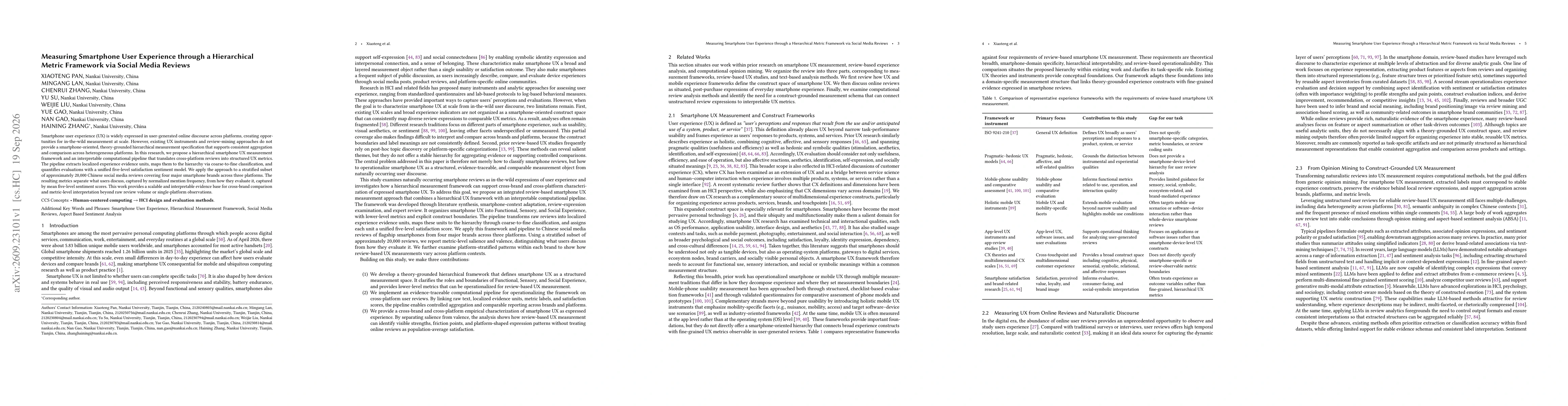 Thumbnail for Measuring Smartphone User Experience through a Hierarchical Metric Framework via Social Media Reviews