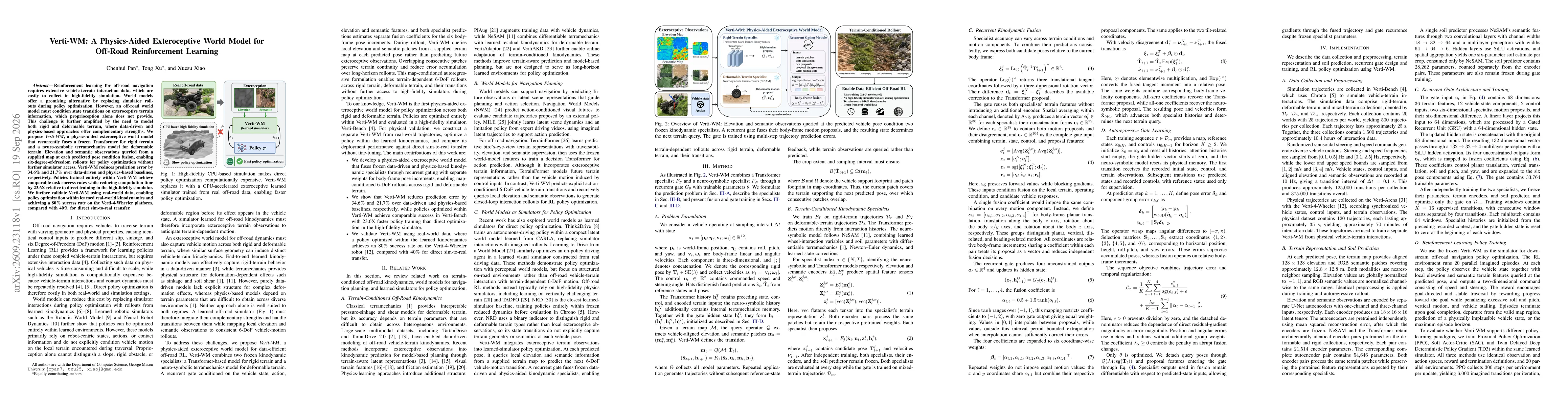 Thumbnail for Verti-WM: A Physics-Aided Exteroceptive World Model for Off-Road Reinforcement Learning