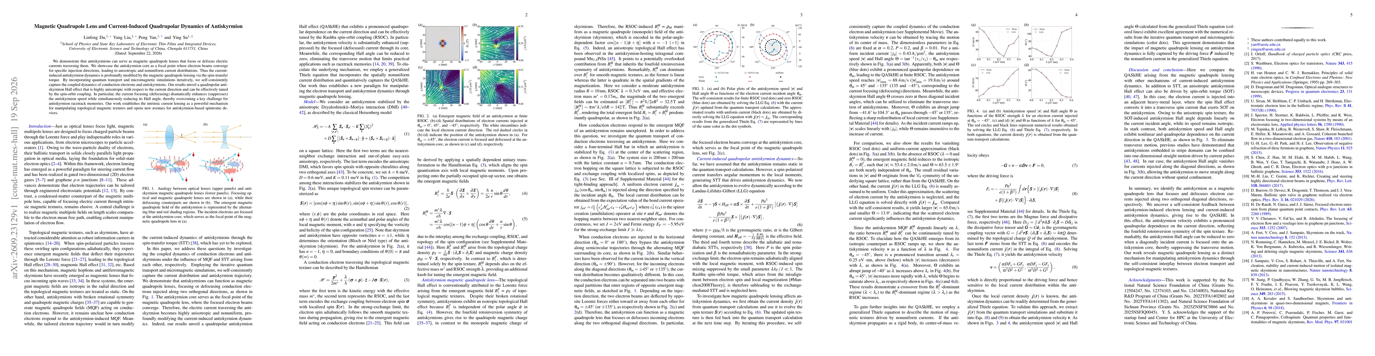 Thumbnail for Magnetic Quadrupole Lens and Current-Induced Quadrupolar Dynamics of Antiskyrmion