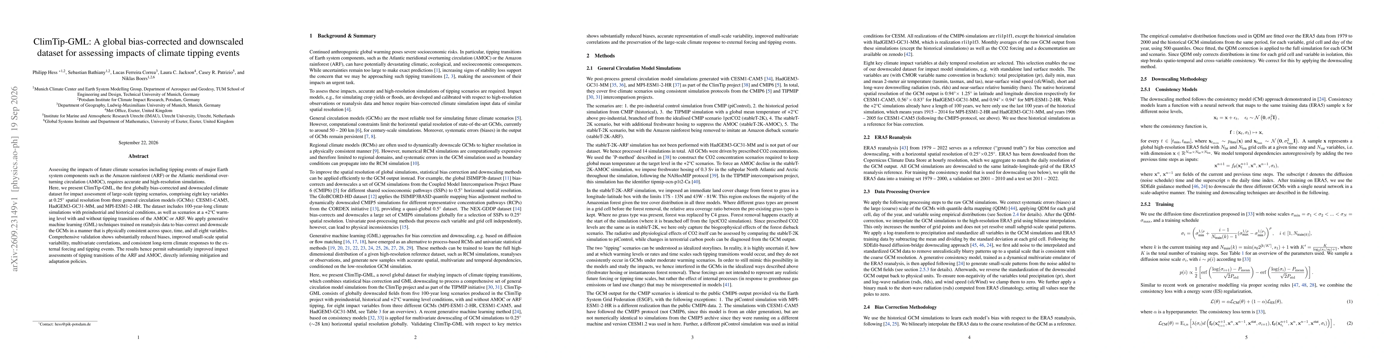 Thumbnail for ClimTip-GML: A global bias-corrected and downscaled dataset for assessing impacts of climate tipping events