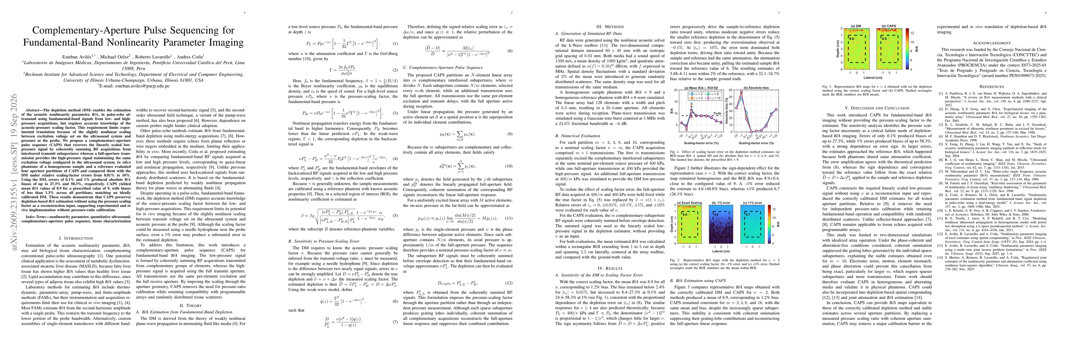 Thumbnail for Complementary-Aperture Pulse Sequencing for Fundamental-Band Nonlinearity Parameter Imaging
