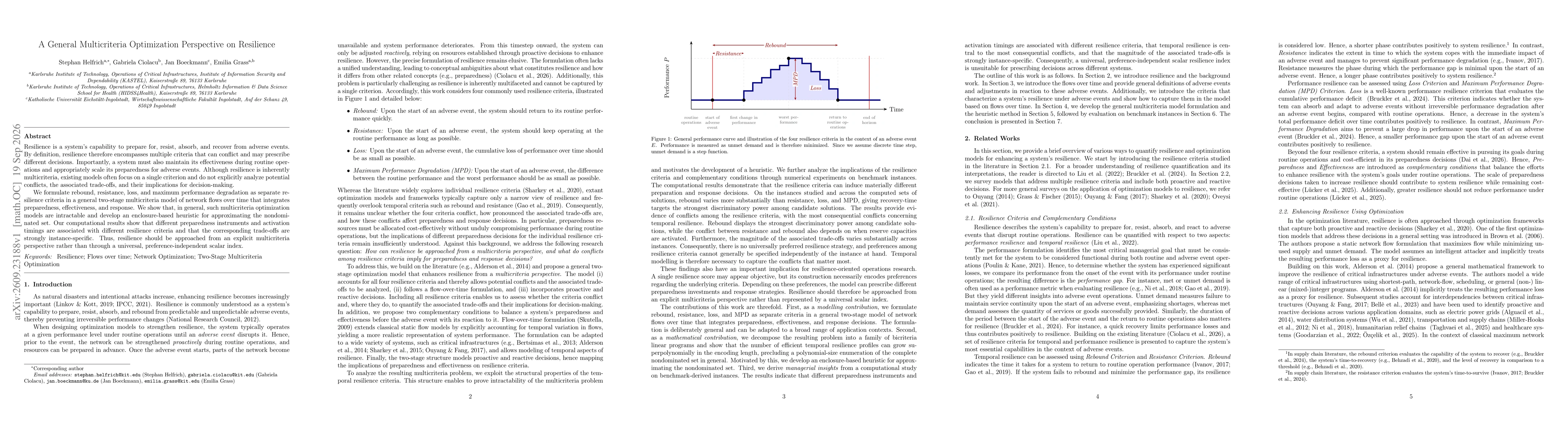 Thumbnail for A General Multicriteria Optimization Perspective on Resilience