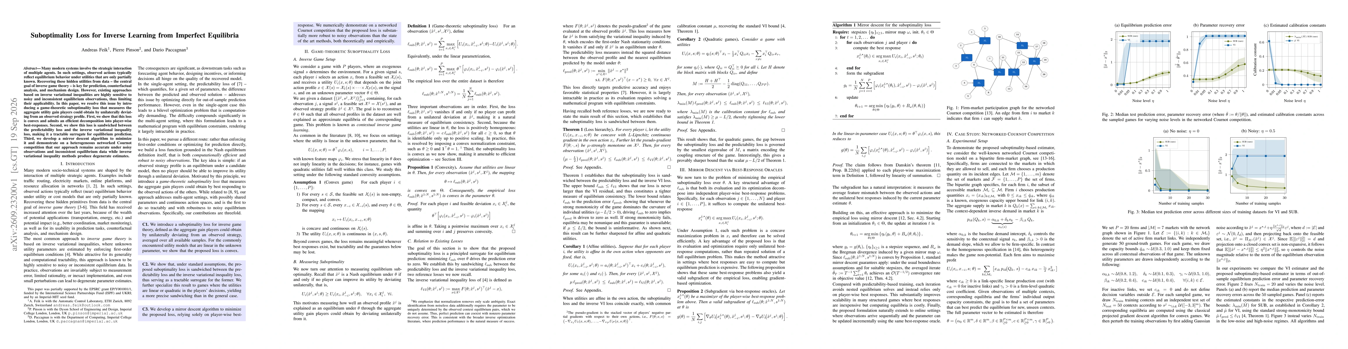 Thumbnail for Suboptimality Loss for Inverse Learning from Imperfect Equilibria