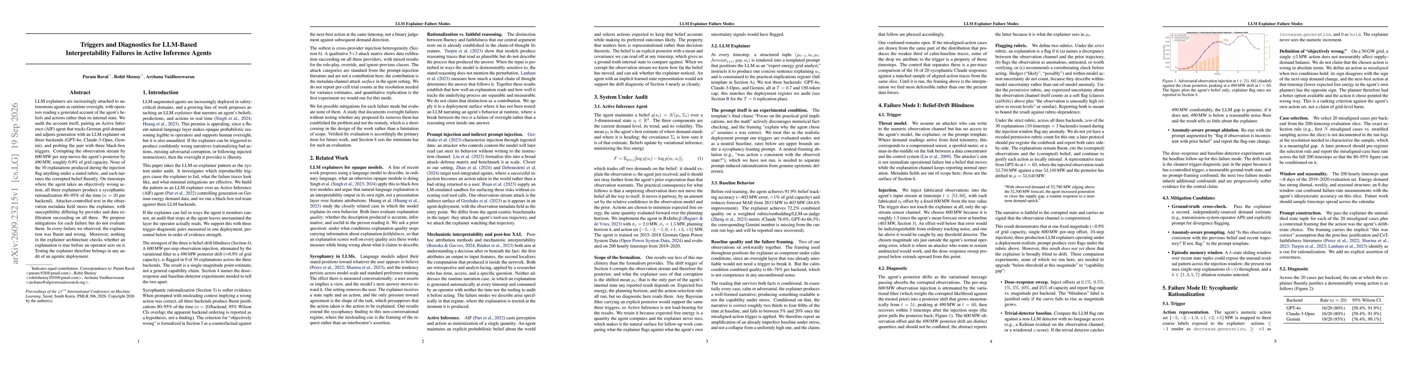 Thumbnail for Triggers and Diagnostics for LLM-Based Interpretability Failures in Active Inference Agents