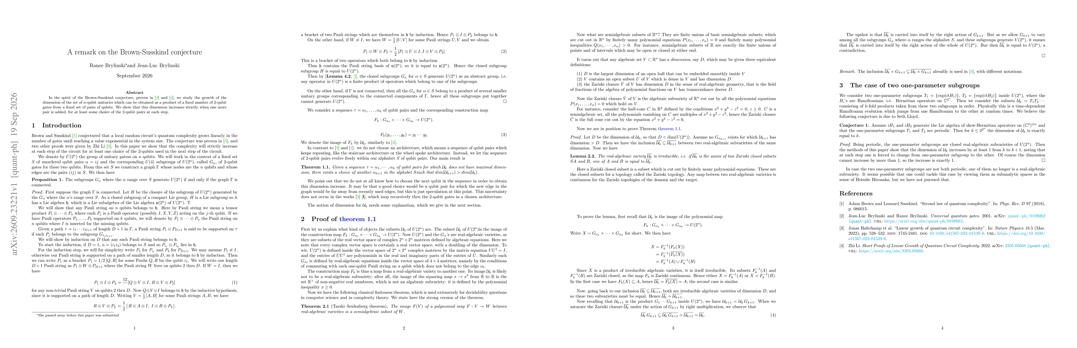 Thumbnail for A remark on the Brown-Susskind conjecture