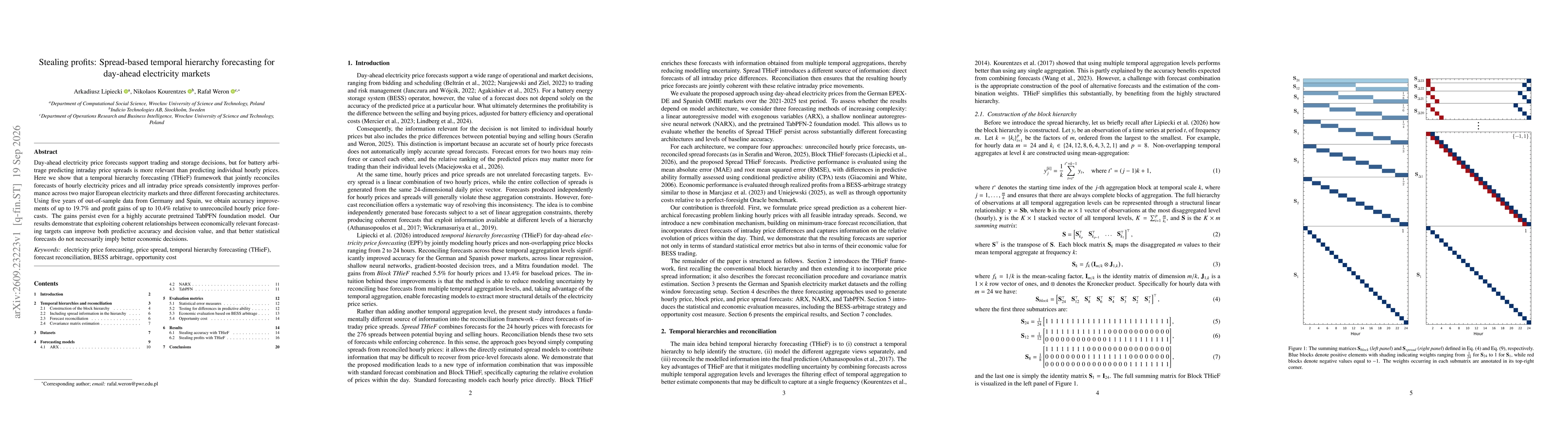 Thumbnail for Stealing profits: Spread-based temporal hierarchy forecasting for day-ahead electricity markets