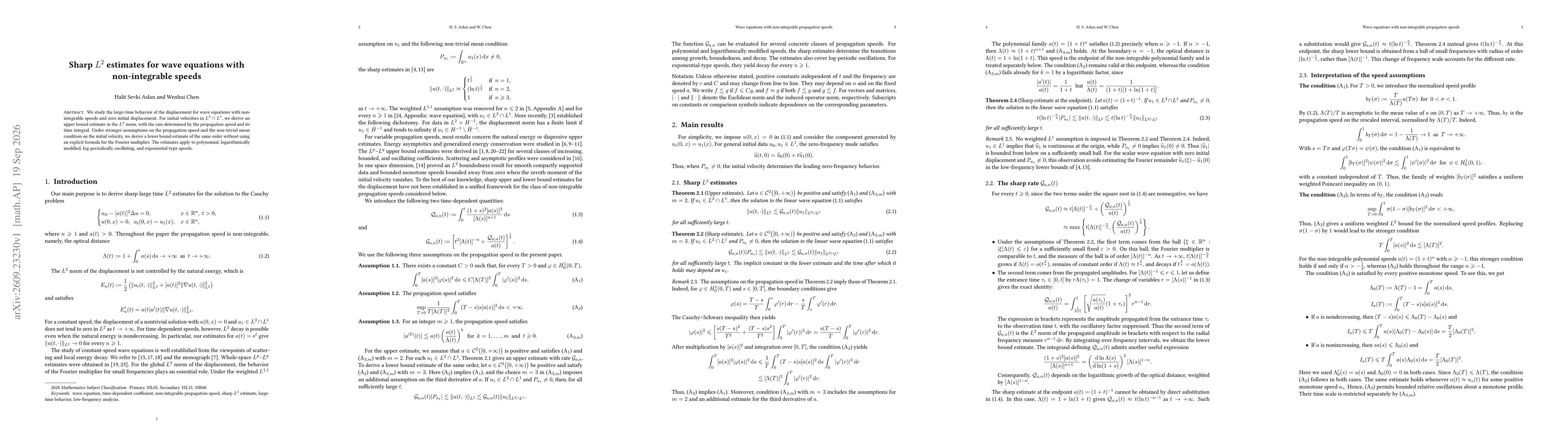 Thumbnail for Sharp $L^2$ estimates for wave equations with non-integrable speeds