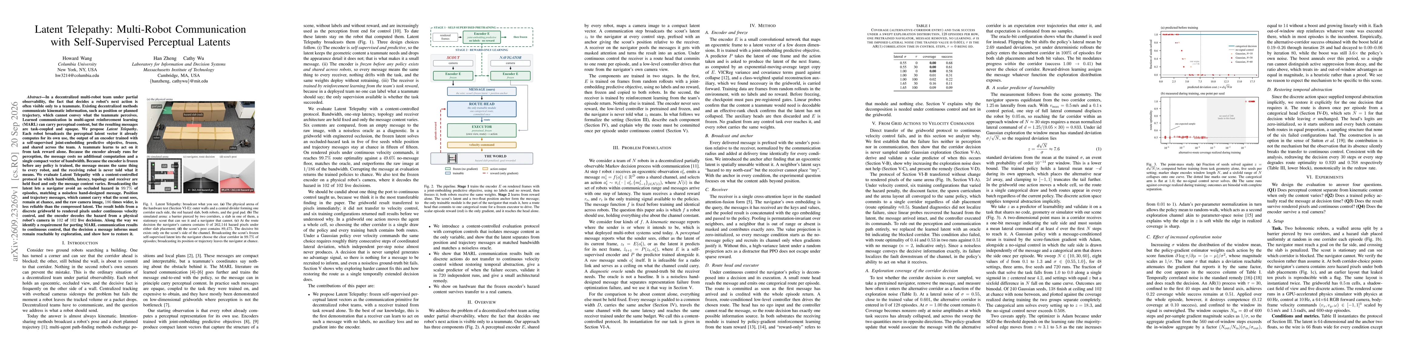 Thumbnail for Latent Telepathy: Multi-Robot Communication with Self-Supervised Perceptual Latents