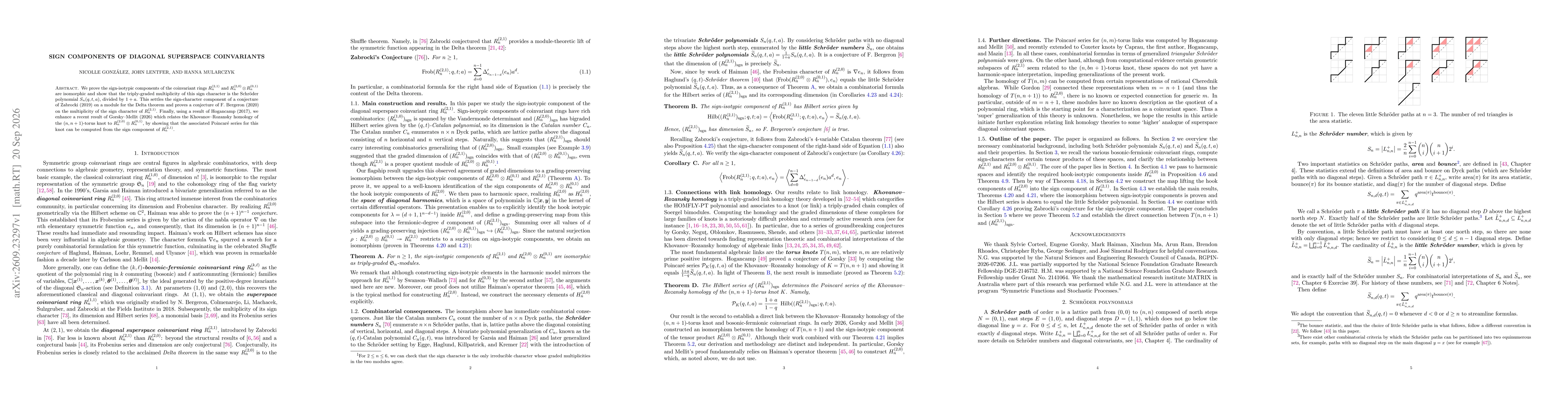Thumbnail for Sign components of diagonal superspace coinvariants