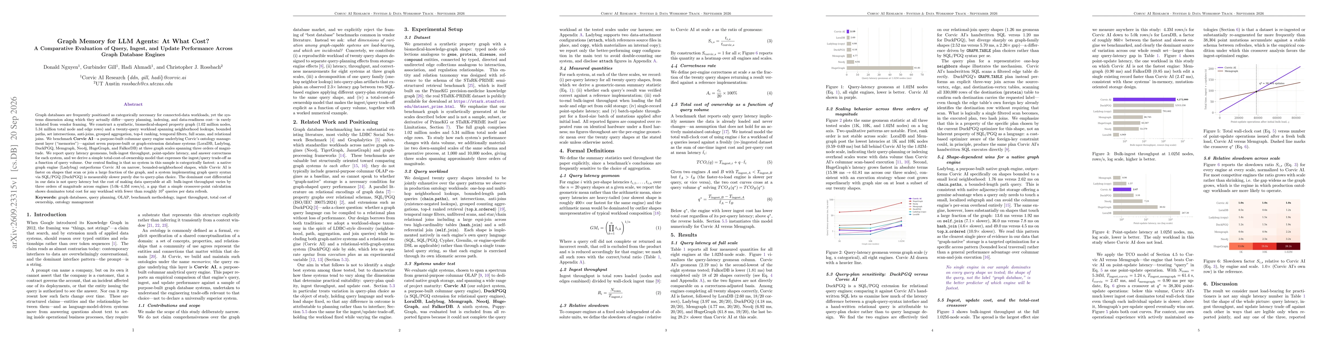 Thumbnail for Graph Memory for LLM Agents: At What Cost? A Comparative Evaluation of Query, Ingest, and Update Performance Across Graph Database Engines