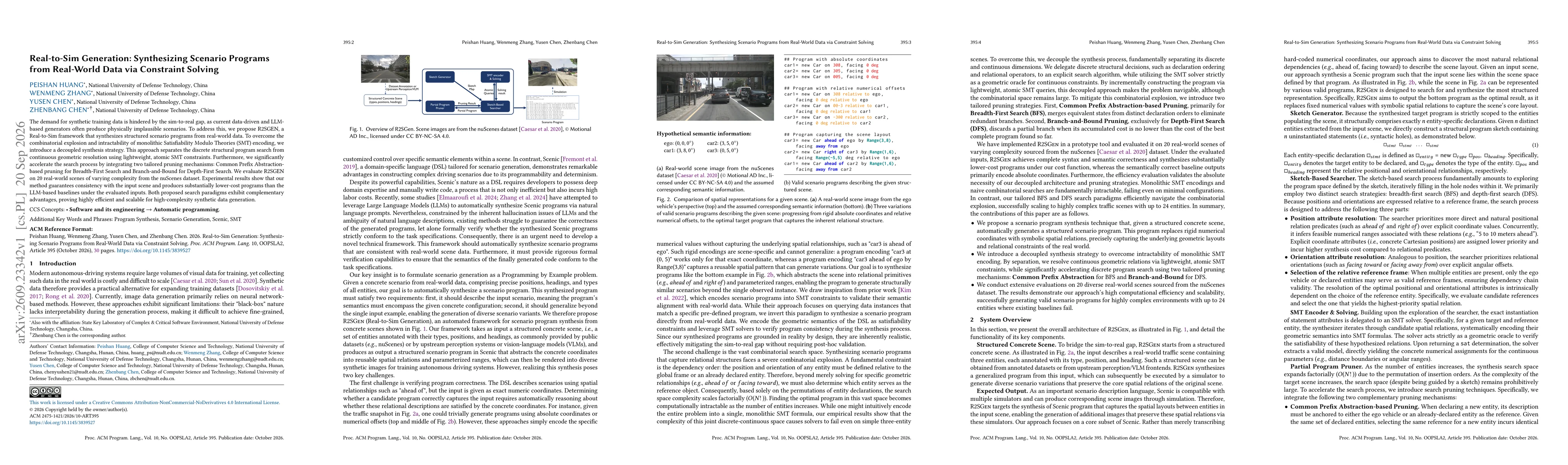 Thumbnail for Real-to-Sim Generation: Synthesizing Scenario Programs from Real-World Data via Constraint Solving