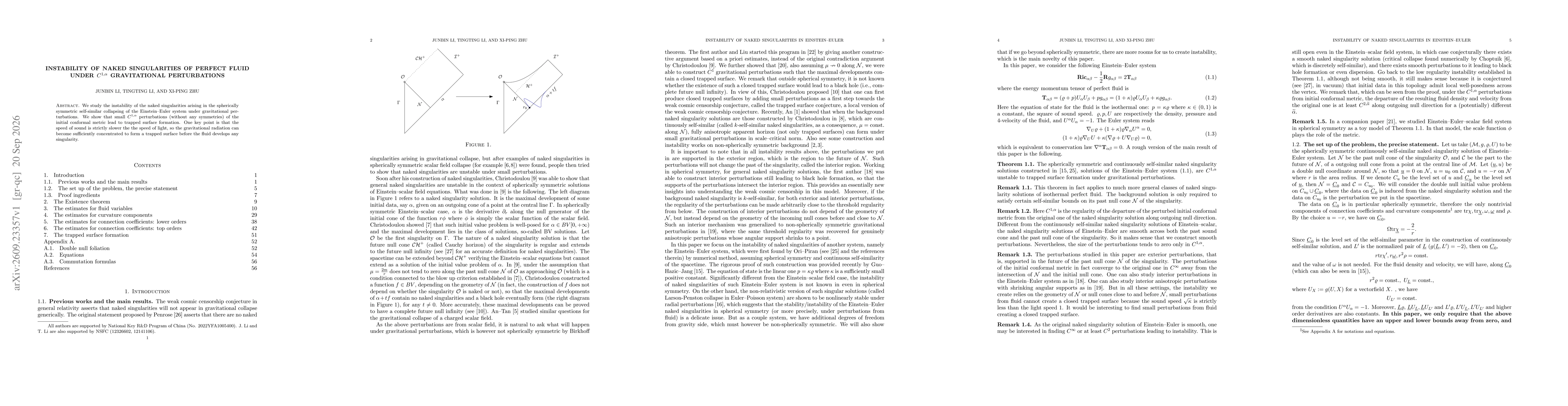 Thumbnail for Instability of naked singularities of perfect fluid under $C^{1,α}$ gravitational perturbations