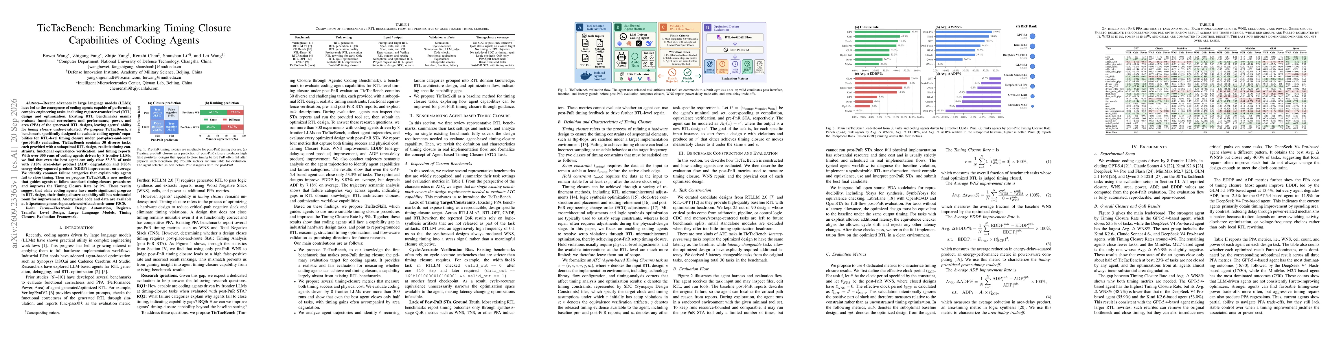 Thumbnail for TicTacBench: Benchmarking Timing Closure Capabilities of Coding Agents