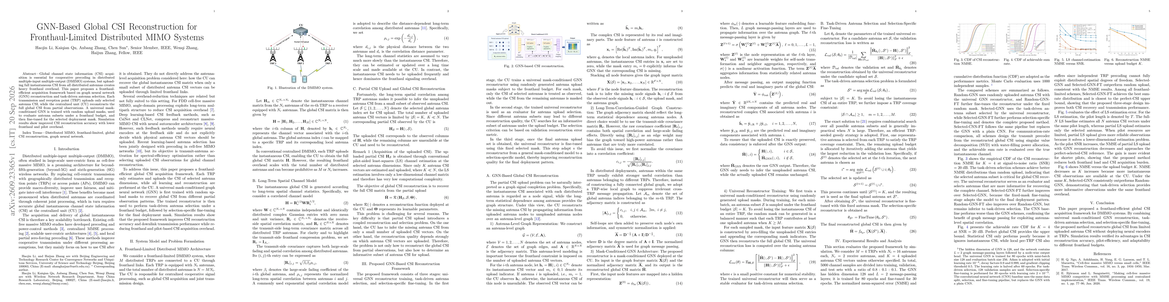 Thumbnail for GNN-Based Global CSI Reconstruction for Fronthaul-Limited Distributed MIMO Systems