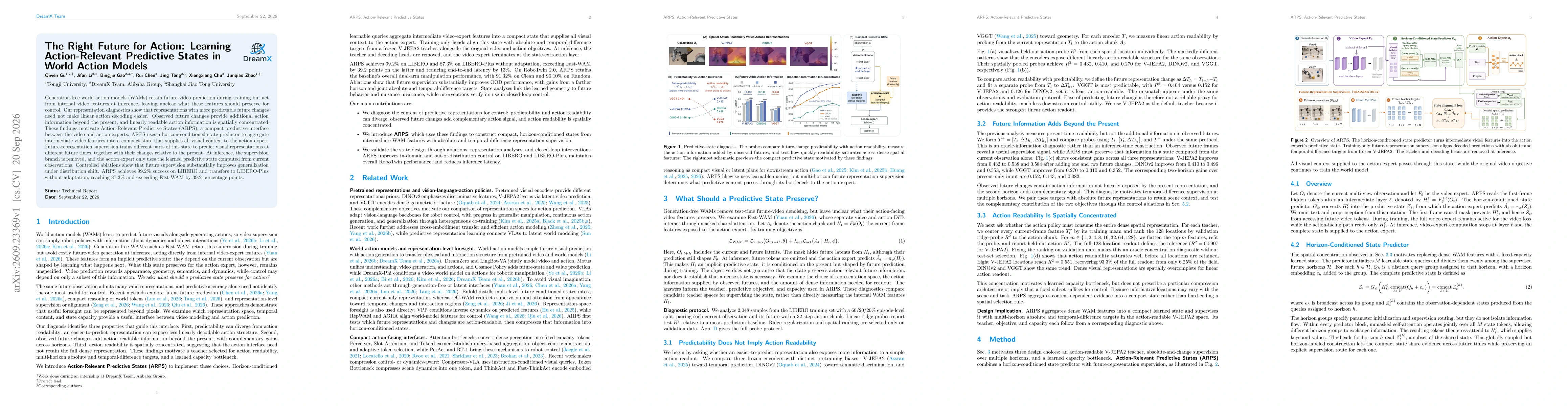 Thumbnail for The Right Future for Action: Learning Action-Relevant Predictive States in World Action Models