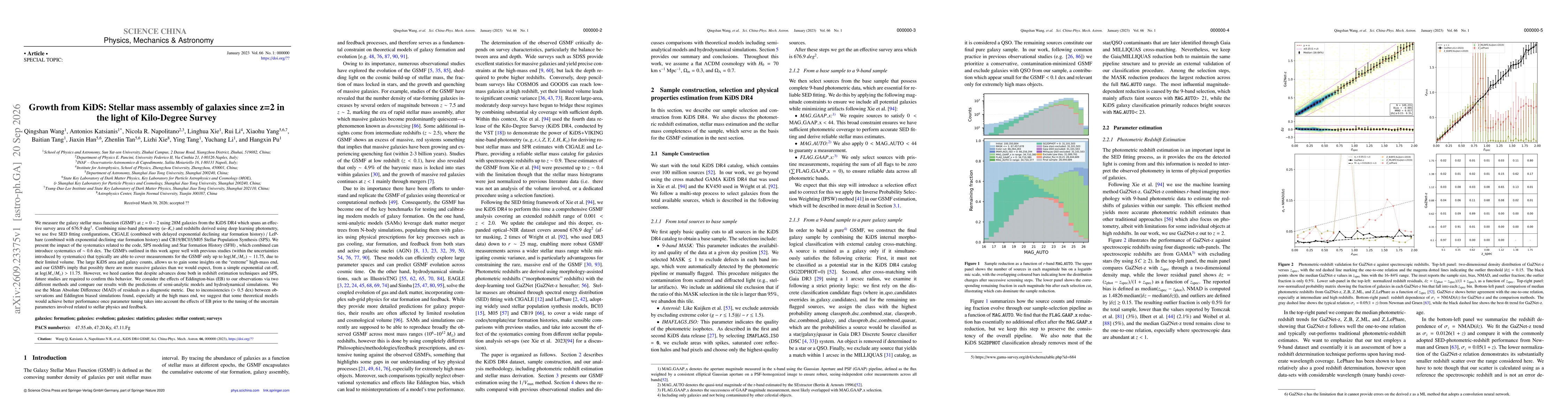 Thumbnail for Growth from KiDS: Stellar mass assembly of galaxies since z=2 in the light of Kilo-Degree Survey