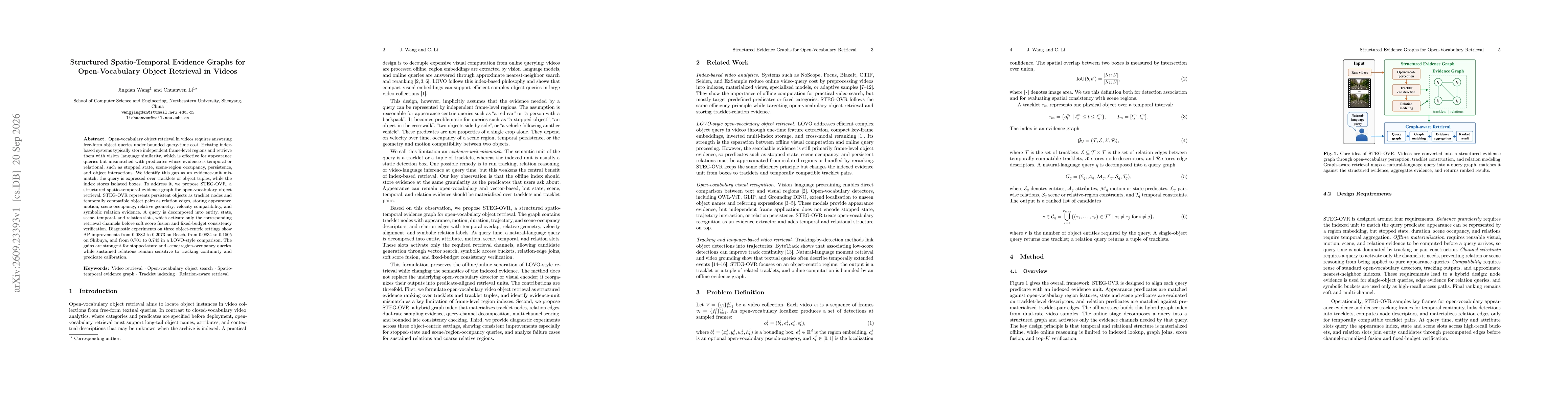 Thumbnail for Structured Spatio-Temporal Evidence Graphs for Open-Vocabulary Object Retrieval in Videos