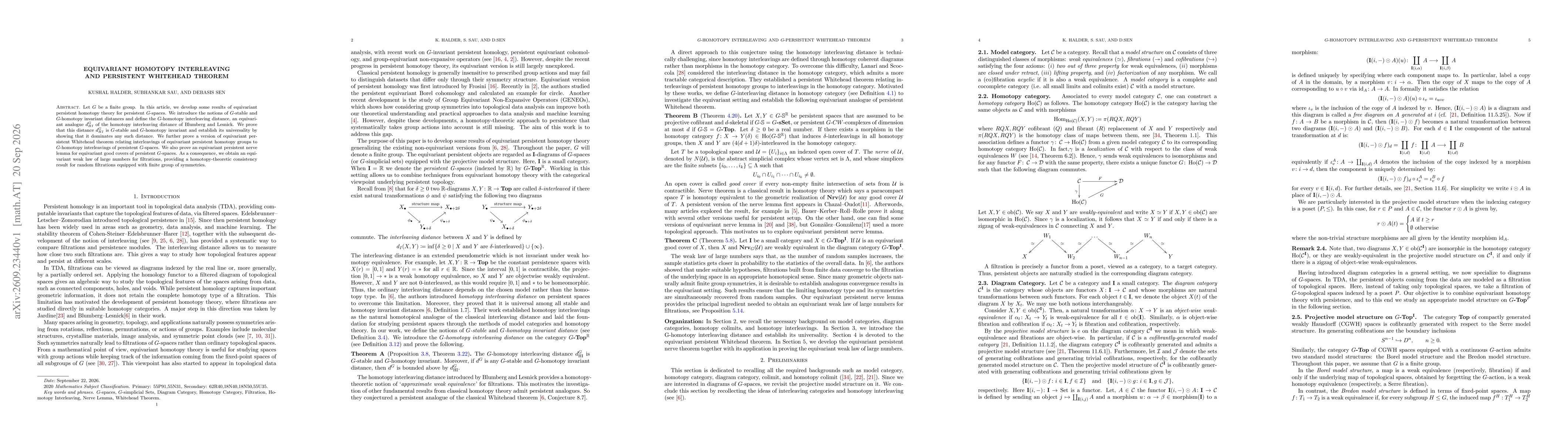 Thumbnail for Equivariant Homotopy Interleaving and Persistent Whitehead Theorem