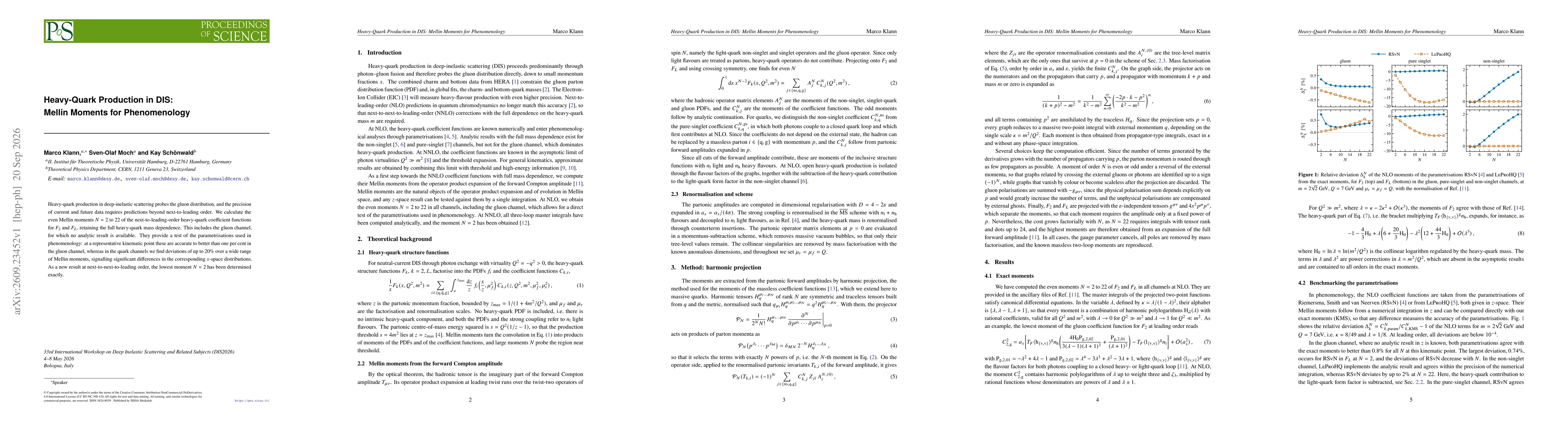 Thumbnail for Heavy-Quark Production in DIS: Mellin Moments for Phenomenology