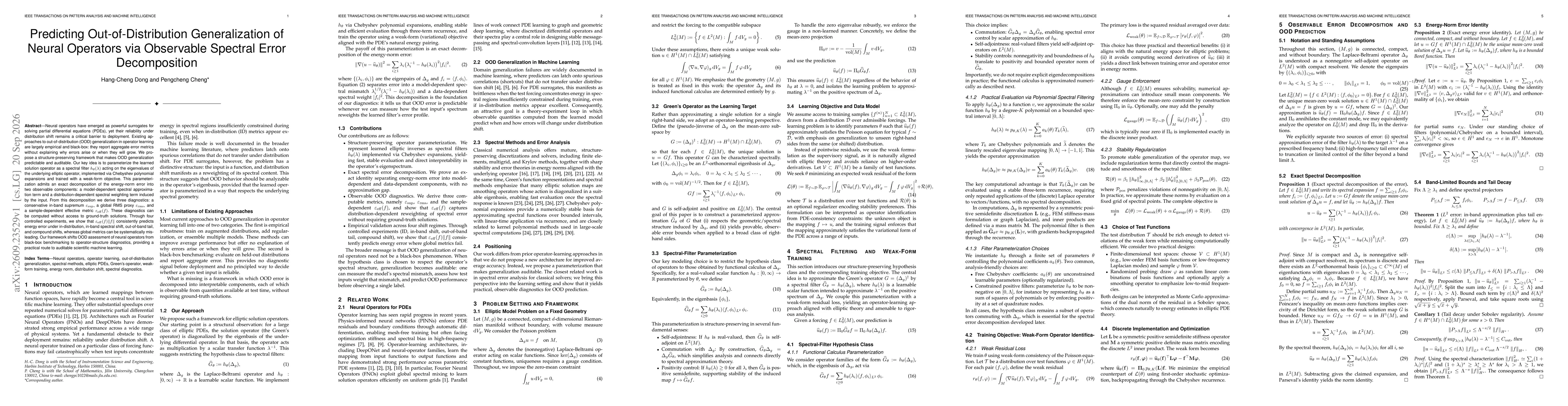 Thumbnail for Predicting Out-of-Distribution Generalization of Neural Operators via Observable Spectral Error Decomposition