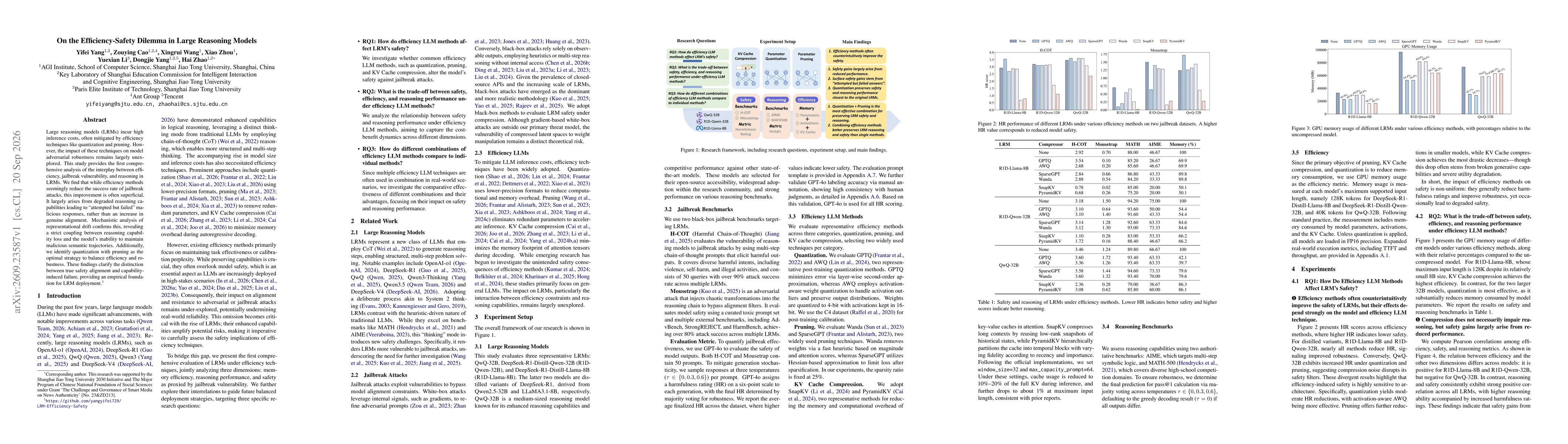 Thumbnail for On the Efficiency-Safety Dilemma in Large Reasoning Models