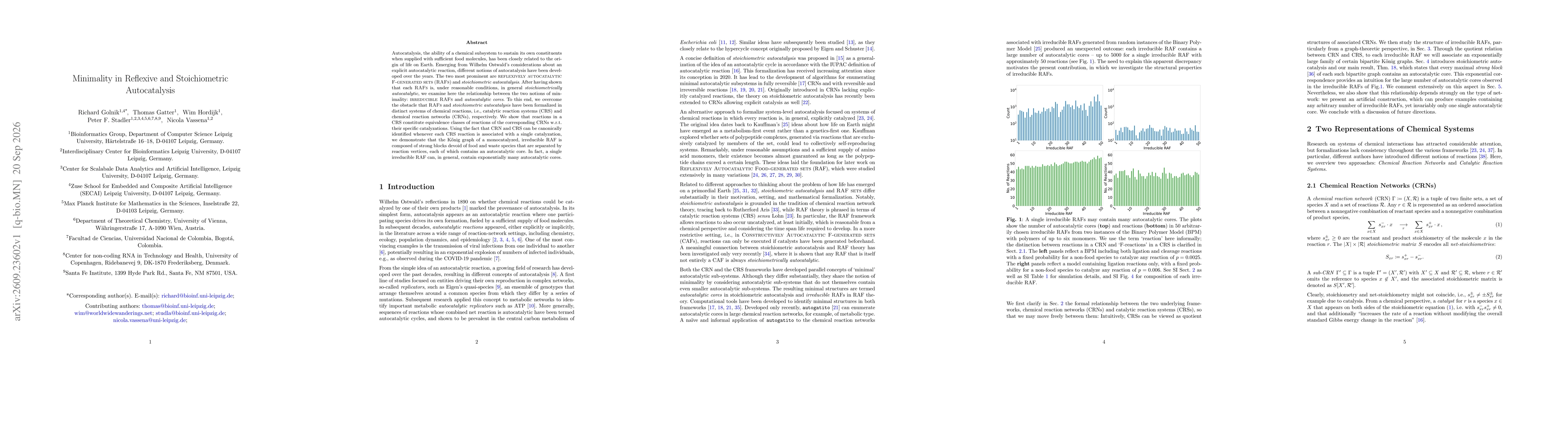 Thumbnail for Minimality in Reflexive and Stoichiometric Autocatalysis