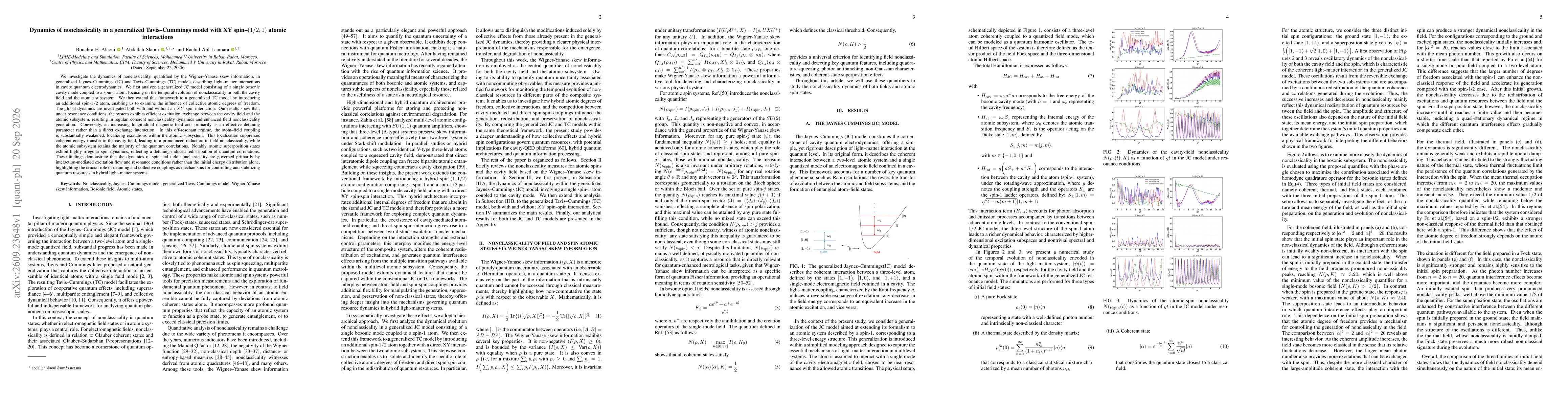 Thumbnail for Dynamics of nonclassicality in a generalized Tavis Cummings model with XY spin $(1/2,1)$ atomic interactions