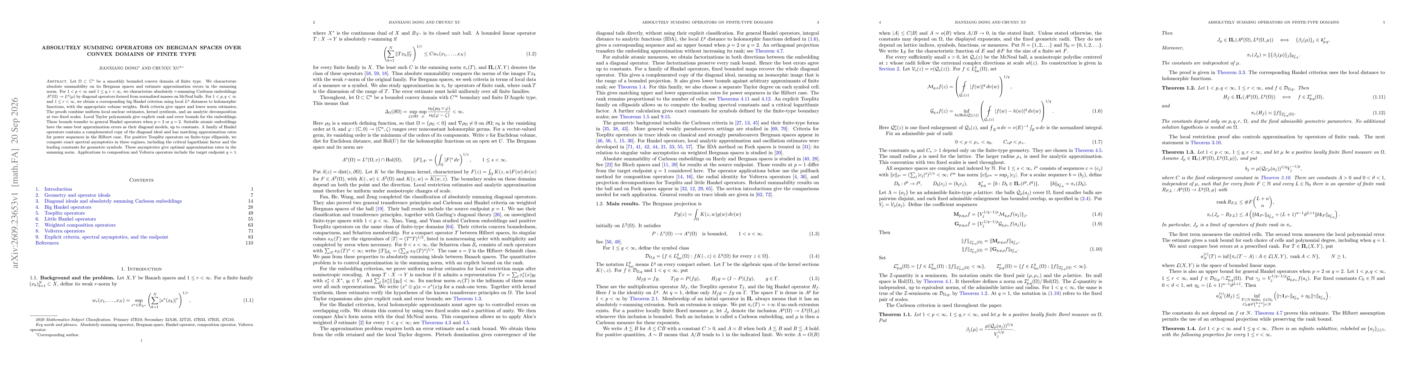 Thumbnail for Absolutely summing operators on Bergman spaces over convex domains of finite type