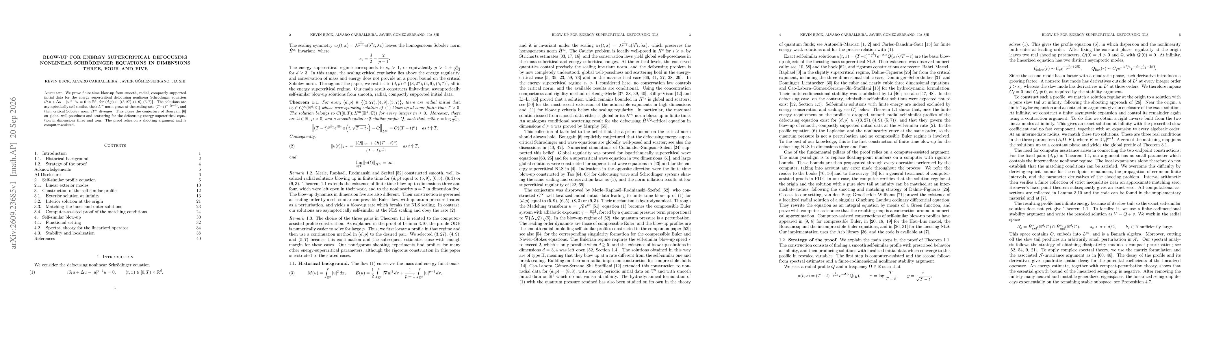 Thumbnail for Blow-up for energy supercritical defocusing nonlinear Schrödinger equations in dimensions three, four and five