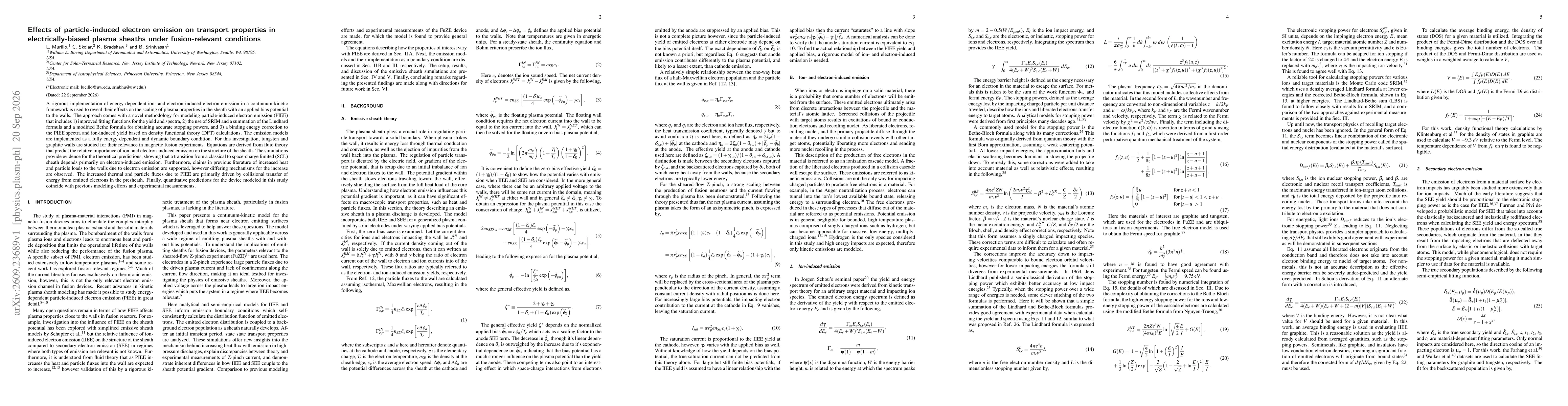 Thumbnail for Effects of particle-induced electron emission on transport properties in electrically-biased plasma sheaths under fusion-relevant conditions