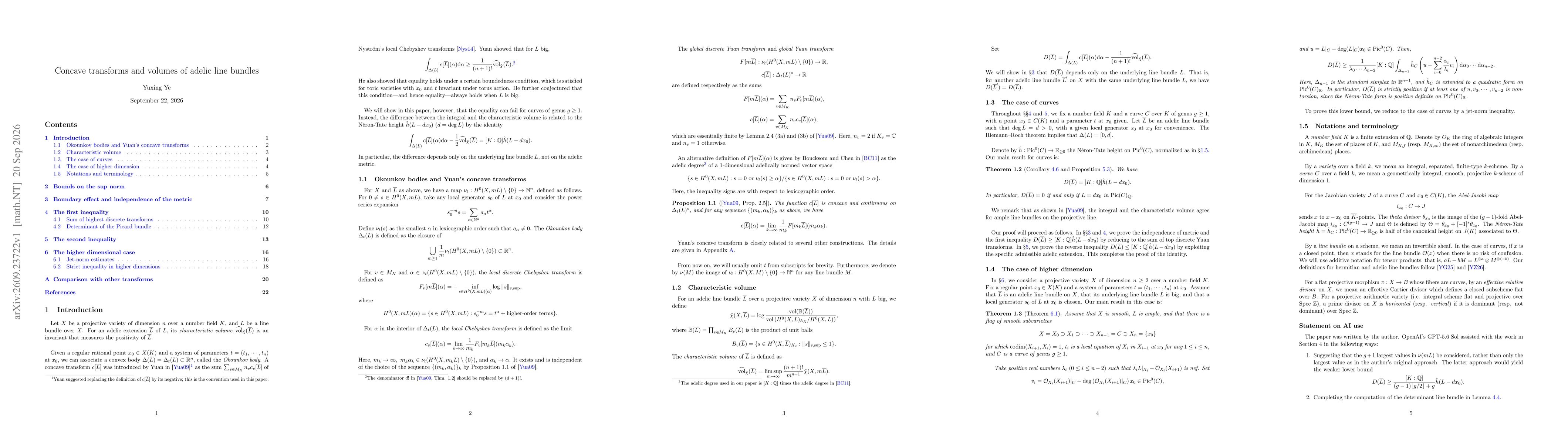 Thumbnail for Concave transforms and volumes of adelic line bundles