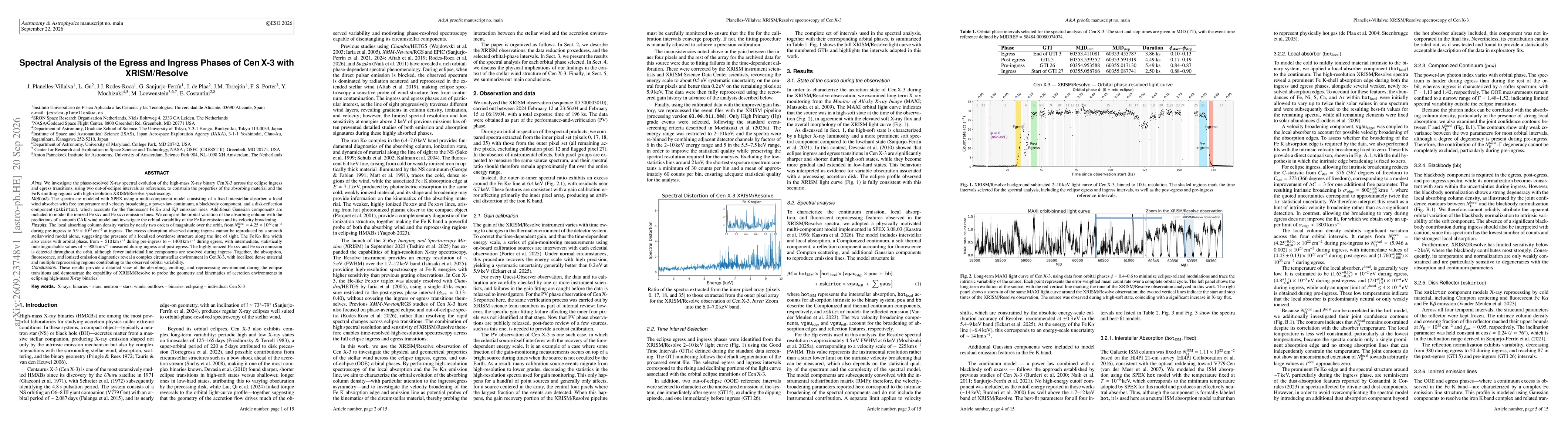 Thumbnail for Spectral Analysis of the Egress and Ingress Phases of Cen X-3 with XRISM/Resolve