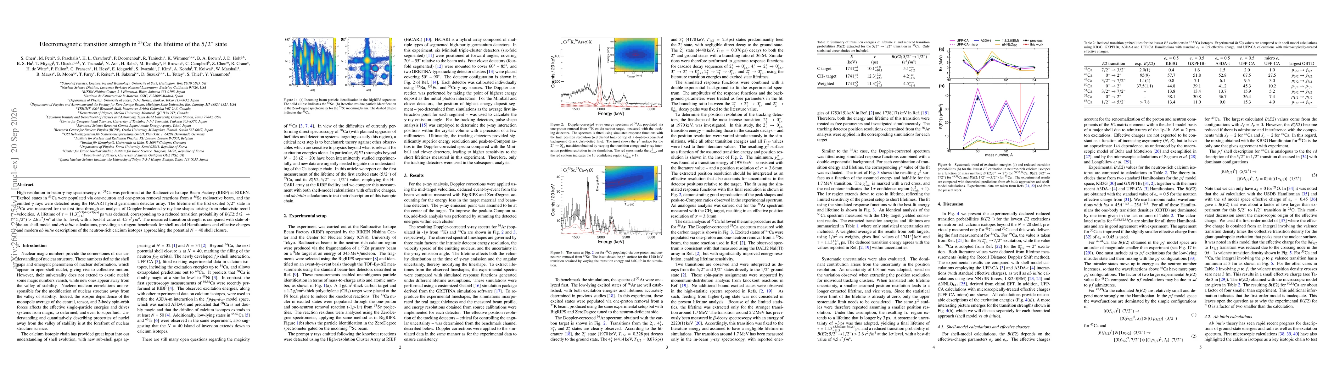 Thumbnail for Electromagnetic transition strength in $^{53}$Ca: the lifetime of the $5/2^{-}$ state
