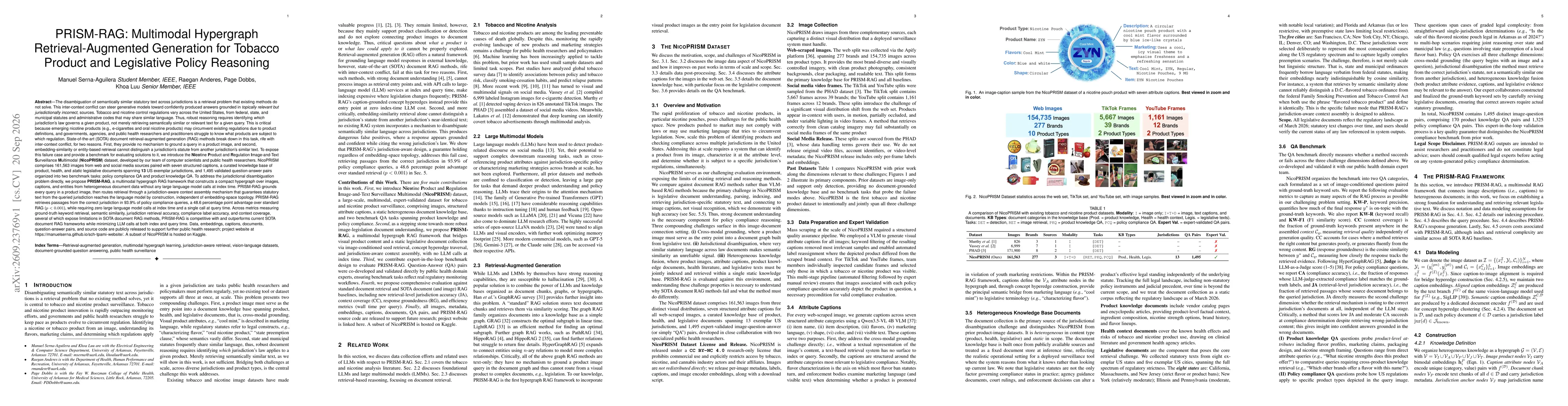 Thumbnail for PRISM-RAG: Multimodal Hypergraph Retrieval-Augmented Generation for Tobacco Product and Legislative Policy Reasoning