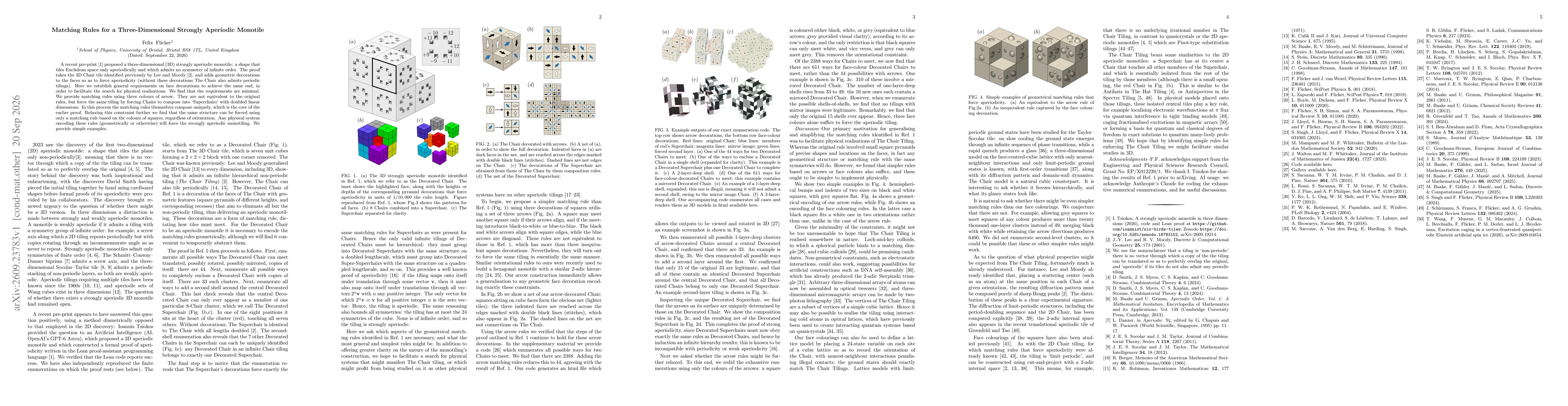 Thumbnail for Matching Rules for a Three-Dimensional Strongly Aperiodic Monotile